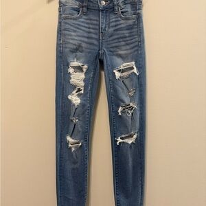 America Eagle Distressed Jeans 000 EUC